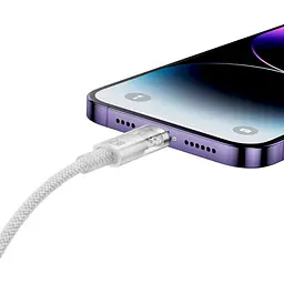 Кабель Baseus Explorer Series Fast Charging Cable with Smart Temperature Control Cable USB to Lightning 2.4A 1m CATS010002 White - мініатюра 6
