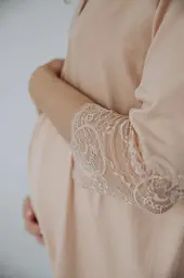 Халат для вагітних та годуючих матусь Soft&amp;Lace для майбутніх мам 3XL Мамин Дім бежевий - мініатюра 6