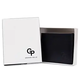 Чоловіче шкіряне портмоне GRANDE PELLE 11х9х2 см acs0018650 - мініатюра 5