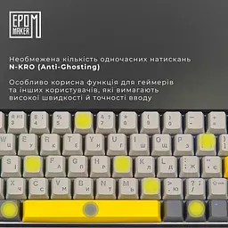 Клавіатура Epomaker EP64 Mulan Black механічна бездротова (EP64-B-M) - мініатюра 9