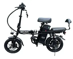 Електровелосипед E-Kam KM-E8 Pro Plus 14" (1000W, 48V, 15Ah) складаний двомісний - мініатюра 2