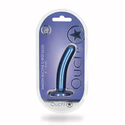 Фалоімітатор Ouch! Smooth G-Spot Dildo 5'' 12.4 см (синій) - мініатюра 8