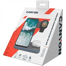 Зарядний пристрій Canyon WS-303 3 в 1 QI Dark Grey (CNS-WCS303DG) - мініатюра 8