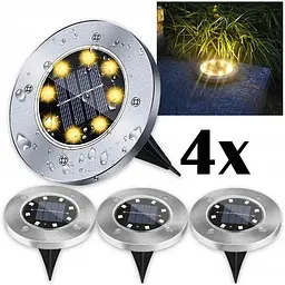 Дискові лампи Sun Lamp на сонячній батареї 8 led 4 шт