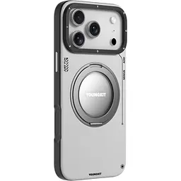 Чохол YoungKit Leather Case with Magnetic Ring для iPhone 17 Pro Max + Magnetic Stand 360° White [167782] - мініатюра 3