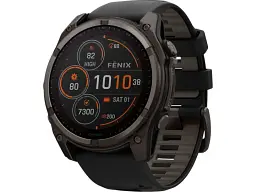 Спортивний годинник Garmin Fenix 8 51mm Solar Sapphire Carbon Gray DLC Titanium w. Black/Pebble Gray S. Band (010-02907-10/11)