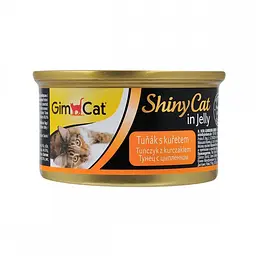 Вологий корм для кішок GimCat Shiny Cat 70 г (курка та тунець)