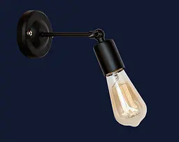 Бра настінне Levistella 752WCBK-1, E27, 60W, чорний метал, сучасний стиль для дому - мініатюра 2