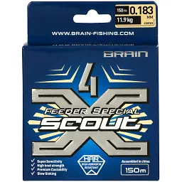 Шнур Brain Scout 4X 150 м (ca мo) 0.183 мм 11.9 кг - мініатюра 2
