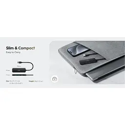 USB-Хаб Cudy USB 3.0 Type-A - 4хUSB 3.0 Black (UH40A) - мініатюра 3