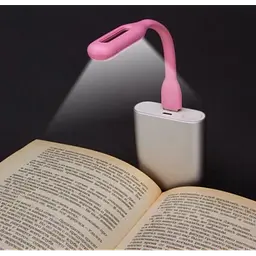 Лампа USB гнучка 1W для ноутбука чорна, світлодіодна підсвітка - мініатюра 2