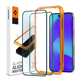Захисне скло Spigen Glas.tR AlignMaster FC для Apple iPhone 14 Pro, Black, 2шт (AGL05216) - мініатюра 4