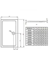 Душовий піддон Radaway Laros D 120 x 90 SLD91217-01 - мініатюра 3