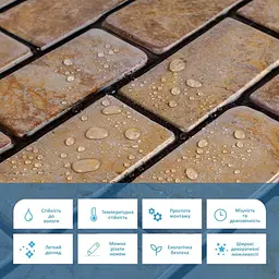 Декоративна панель ПВХ цегла під коричневий мармур Sticker Wall SW-00001428 960х480х4мм - мініатюра 4