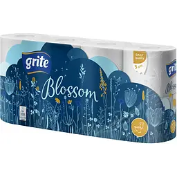 Туалетний папір Grite Blossom 3 шари 8 рулонів (4770023348675/4770023346749)