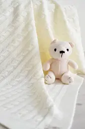 Плед Прованс Soft Коси 130х90 см молочний (11684) - мініатюра 3