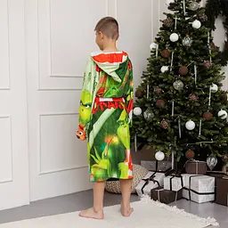Халат дитячий з плюшевого велюру Grinch №2 18255 98-104 см - мініатюра 9