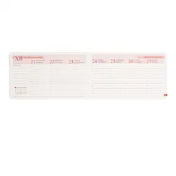 Ділова записна книжка-тижневик Leo Planner м'яка датована 2027 Binario 252739 128 аркушів 10х17 см бордова - мініатюра 10