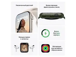 Смарт-годинник Apple Watch Series 7 GPS 45mm Midnight Aluminum Case With Midnight Sport Band (MKN53) - мініатюра 8