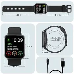 Розумний смарт-годинник Vibeat ID208BT Функція виклику Bluetooth Розумне розпізнавання голосу Alexa - мініатюра 8