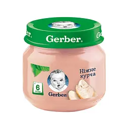 Дитяче пюре Gerber Курча, 80 г (7613033644948) - мініатюра 1