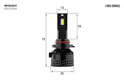 Комплект світлодіодних ламп Infolight S2 9005 60W - мініатюра 6