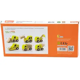 Набір іграшкових машинок Viga Toys Будтехніка 6 шт. (50541) - мініатюра 3