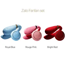 Смартвібратор для пар Zalo Fanfan set Bright Red, пульт ДК - мініатюра 9