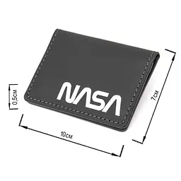 Шкіряна обкладинка для автодокументів з логотипом NASA Grande Pelle 11490 чорний - мініатюра 3
