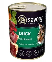 Влажный корм для взрослых привередливых кошек Savory Cat Can Adult с уткой 400 г