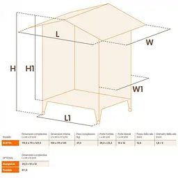 Клітка для птахів Ferplast DUETTO 119.5 x 75 x h 169.5 cm - мініатюра 2