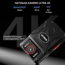 Нагрудний відеореєстратор BOBLOV M7 Pro 4K 128GB GPS міні з потужним акумулятором, поворотним об'єктивом, кут огляду 127° - мініатюра 2