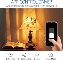 Перемикач CNBINGO WLAN для затемнюваних світлодіодних ламп — Smart Touch Light Switch Працює з Alexa, Google Assistant - мініатюра 5