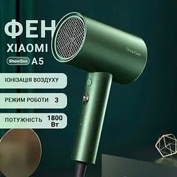 Фен Xiaomi ShowSee A5-G Green - мініатюра 5