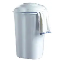 Кошик для білизни 55L NUVOLA 45x36x64h з кришкою, білий