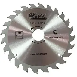 Диск пильний Werk по дереву - 200х32 24 зуб. (36110)