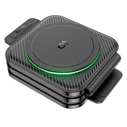 Бездротова зарядка Qi 3в1 HOCO CQ4 Flash folding QI 15W Max для iPhone + iWatch + Airpods чорний - мініатюра 2