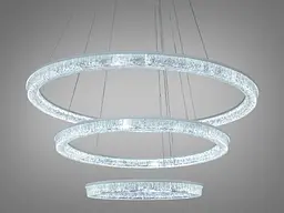 Підвісна LED люстра Diasha D9711/800+600+400WH біла, 148 W, з пультом, освітлення до 30 м2 - мініатюра 3