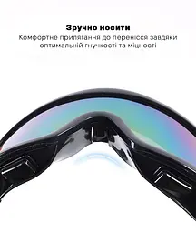 Окуляри для собак Dog Goggles з УФ-захистом, водонепроникні, регульовані срібний - мініатюра 5
