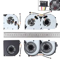 Вентилятори для Clevo T96 T96E T96C T97 T97C T97E P950EN series (4pin CPU+GPU fan, 6-31-P95E2-101, 6-31-P95E2-501, Аналог) - мініатюра 3