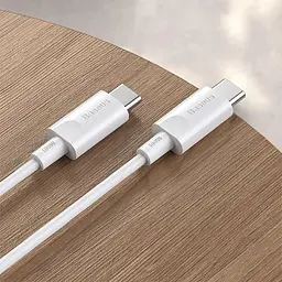 Кабель Baseus Xiaobai Cable Type-C to Type-C 5A 100W 1.5m CATSW-D02 White - мініатюра 3