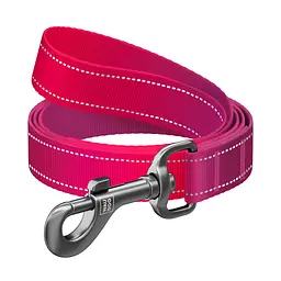 Повідець для собак WAUDOG Nylon Mono світловідбивний, S, Ш 15 мм, Д 300 см, рожевий (46437)