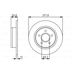 Гальмівний диск Bosch 0 986 479 S51 - мініатюра 5
