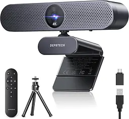 Вебкамера DEPSTECH DW49 Pro 4K із Sony-сенсором, автофокусом і 3× зумом