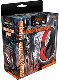 Гарнітура Media-Tech NEMESIS USB, Чорний-Червоний - мініатюра 9