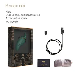 Вібратор 2в1 з язичком Zalo - Hero Jewel Green, кристал Swarovski - мініатюра 7