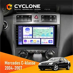 Штатна магнітола Mercedes-Benz C-Class (W203) 2004-2007 AMP Cyclone C9-011 4x64, DSP Cyclone (НФ-00007335)