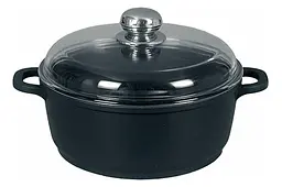 Каструля зі скляною антипригарною кришкою Maestro 28 см 5.8 л MR-4628С литий алюміній - мініатюра 2