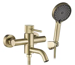 Змішувач для ванни Rea Lungo Stripe brushed gold REA-B8055