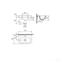Умивальник меблевий Cersanit Cersania 50 см K11-0163 30412 - мініатюра 3